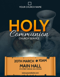 holy communion service flyer Template | PosterMyWall