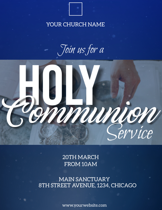 holy communion service flyer Template | PosterMyWall