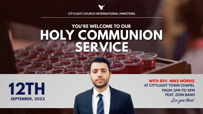 Copy of holy communion service flyer template | PosterMyWall