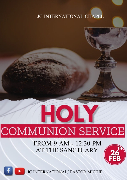 Copy of Holy Communion Service flyer template | PosterMyWall