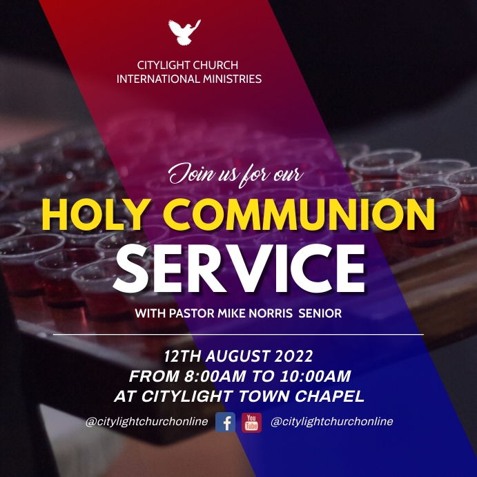 holy communion service flyer template | PosterMyWall
