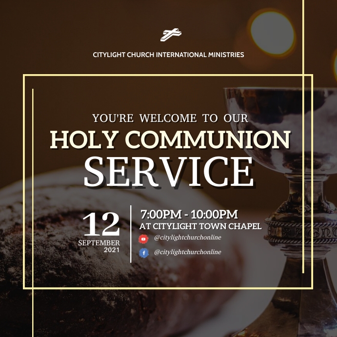 holy communion service flyer template | PosterMyWall