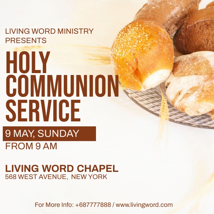 holy communion service poster template
