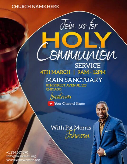 Copy of holy communion service poster | PosterMyWall