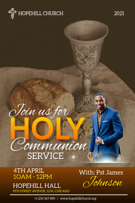 Copy of holy communion service poster | PosterMyWall
