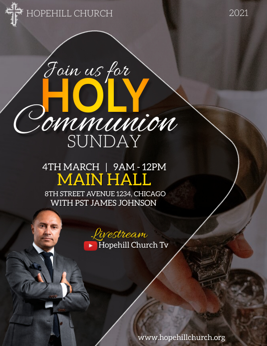 holy communion service poster Template | PosterMyWall