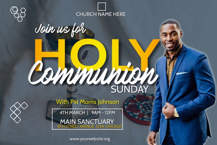 holy communion service poster Template | PosterMyWall
