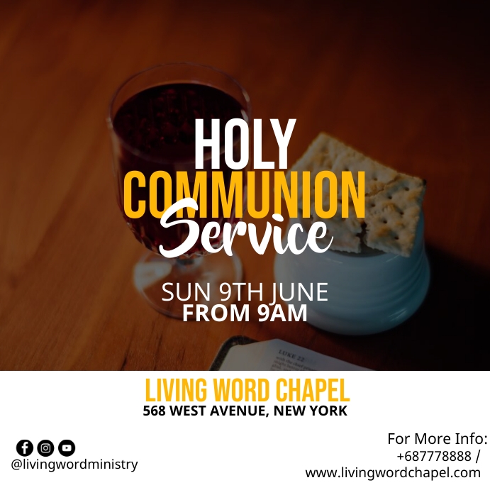 holy communion service poster Templat | PosterMyWall