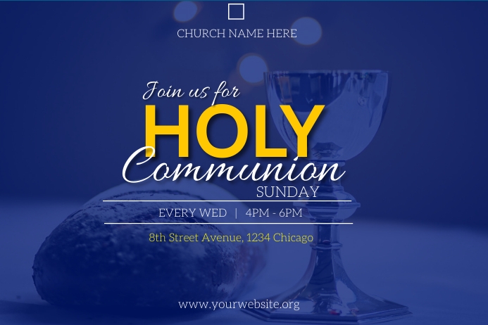 holy communion service poster Template | PosterMyWall
