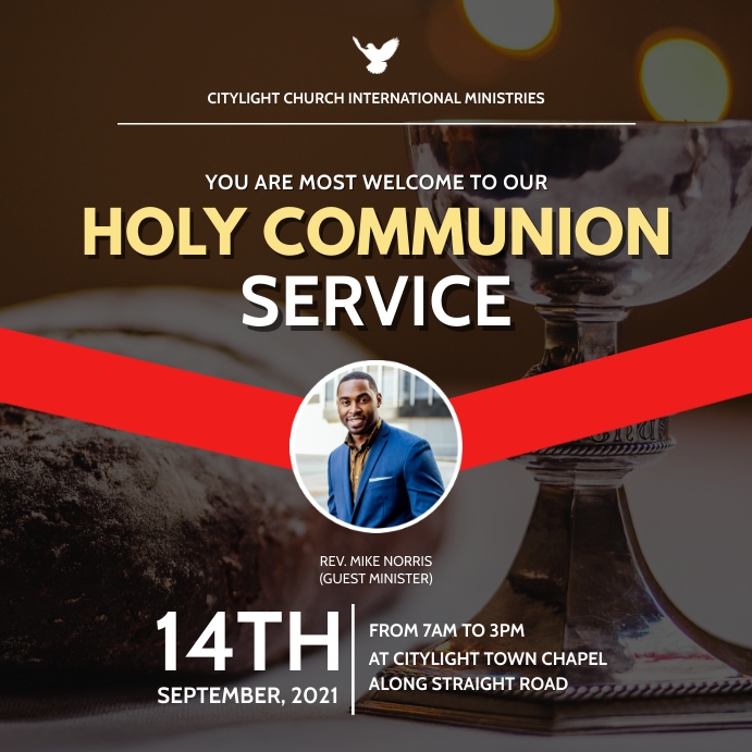 holy communion service poster design Template | PosterMyWall