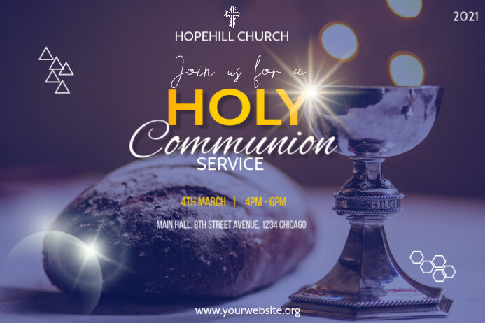 holy communion service poster Template | PosterMyWall