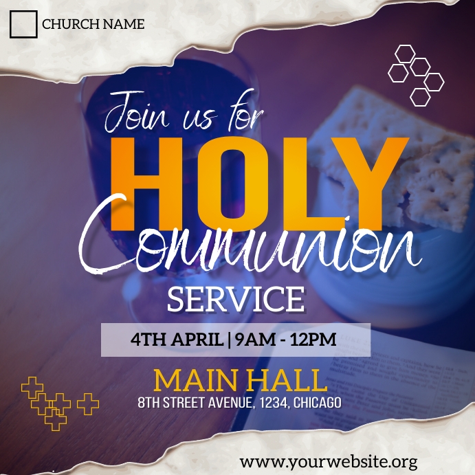 Copy of holy communion service poster | PosterMyWall