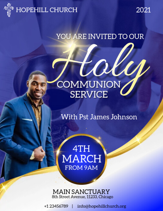 holy communion service poster Template | PosterMyWall