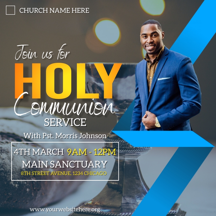 Copy of holy communion service poster | PosterMyWall