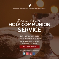 HOLY COMMUNION SERVICE FLYER design Template | PosterMyWall