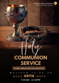 Holy Communion Service A3 Template | PosterMyWall