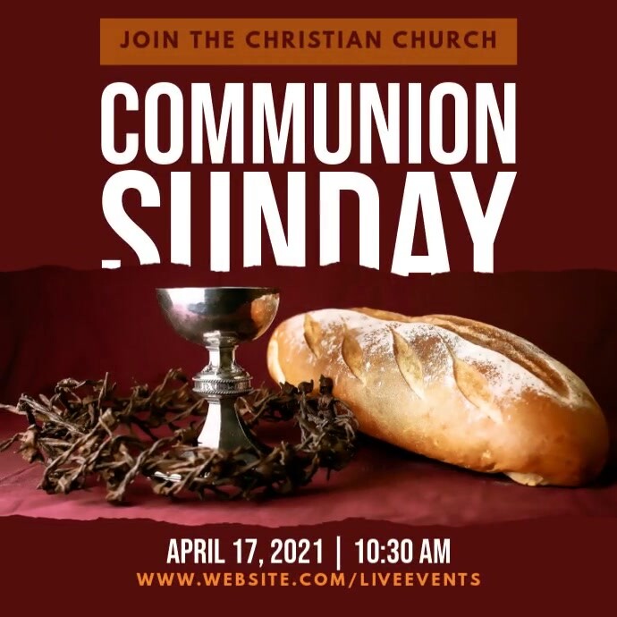 Holy Communion Sunday Church Event Template | PosterMyWall