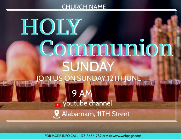 Holy Communion Sunday Template | PosterMyWall
