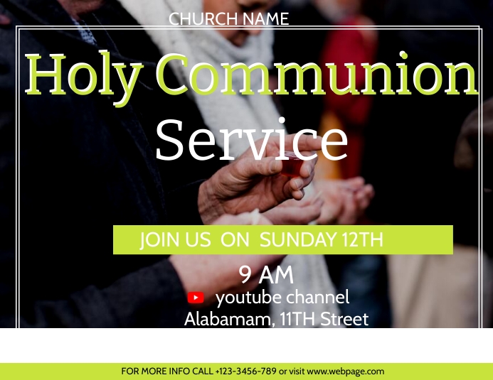 Holy Communion Sunday Template | PosterMyWall