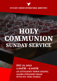 holy communion service flyer template design | PosterMyWall