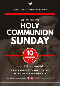 holy communion service flyer template design | PosterMyWall