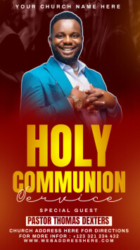 HOLY COMMUNION SERVICE POSTER Template | PosterMyWall