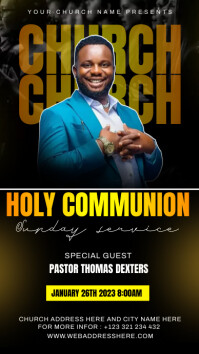 HOLY COMMUNION SERVICE POSTER Template | PosterMyWall