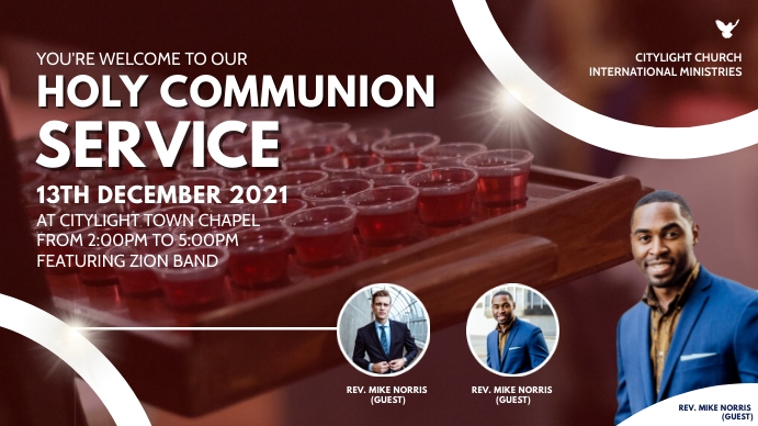 holy communion sunday service flyer Template | PosterMyWall
