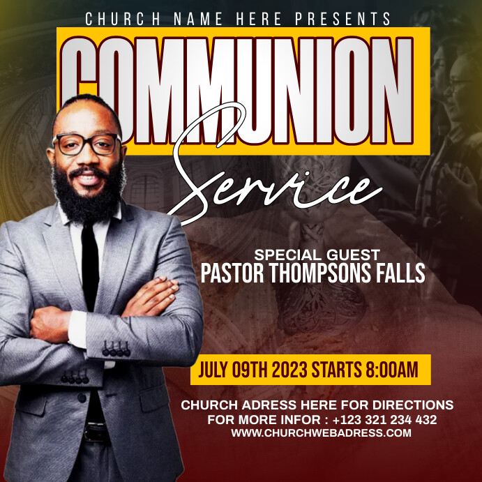 Plantilla de holy communion Sunday service flyer | PosterMyWall