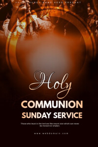 Communion Sunday service flyer Template | PosterMyWall