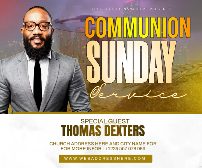 Plantilla de Holy communion sunday service flyer | PosterMyWall