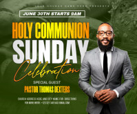 Vert Holy Communion Event Medium na Rektangle Template