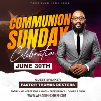 Holy communion Sunday service poster Template | PosterMyWall