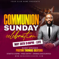 Holy communion Sunday service template | PosterMyWall