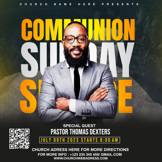 Modèle holy communion Sunday service posters | PosterMyWall