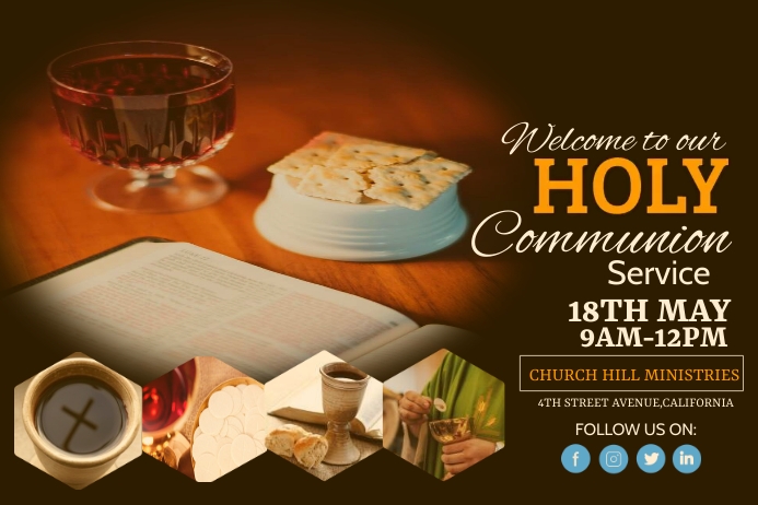 Communion Header Holy Communion template | PosterMyWall
