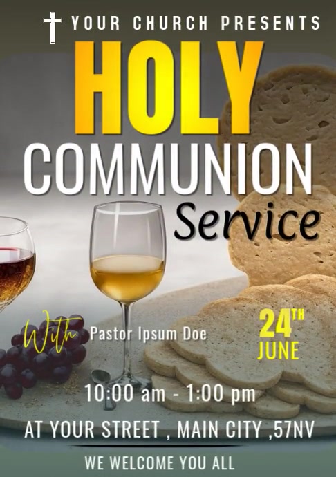Copy of holy communion video | PosterMyWall
