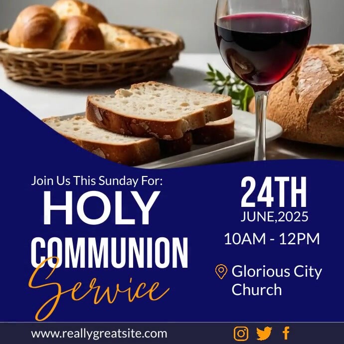 HOLY COMMUNION VIDEO TEMPLATE | PosterMyWall