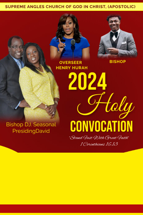 Holy Convocation , apostolic flyer , cogic, Template | PosterMyWall