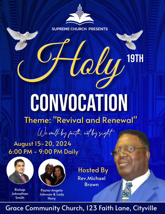 Holy Convocation Church Flyer Template | PosterMyWall