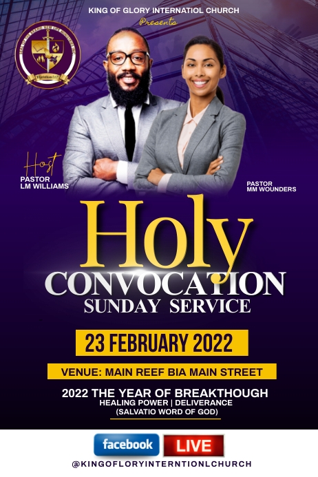 holy convocation Poster template