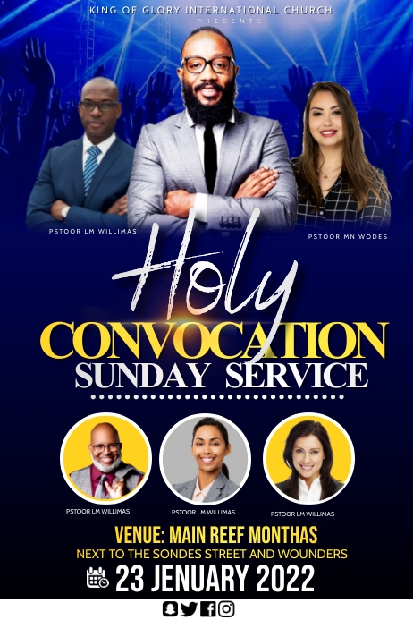 Holy convocation Template | PosterMyWall
