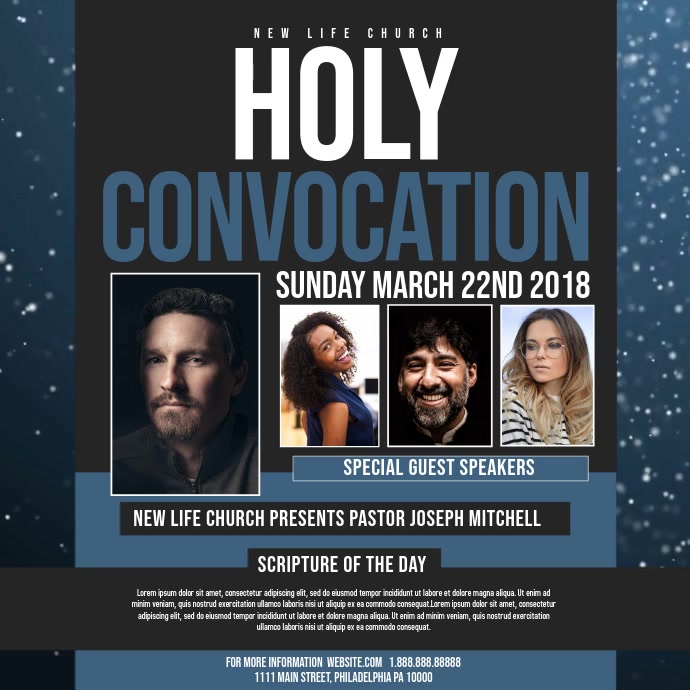 Holy Convocation Template | PosterMyWall