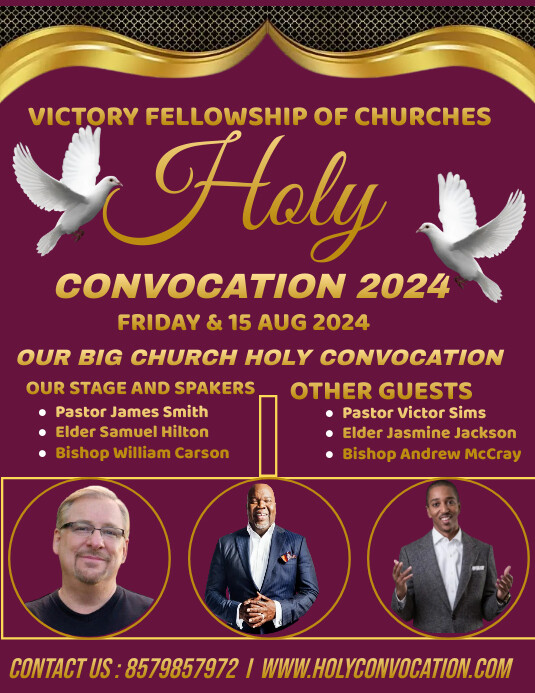 Copy of holy convocation flyer, apostolic flyer | PosterMyWall