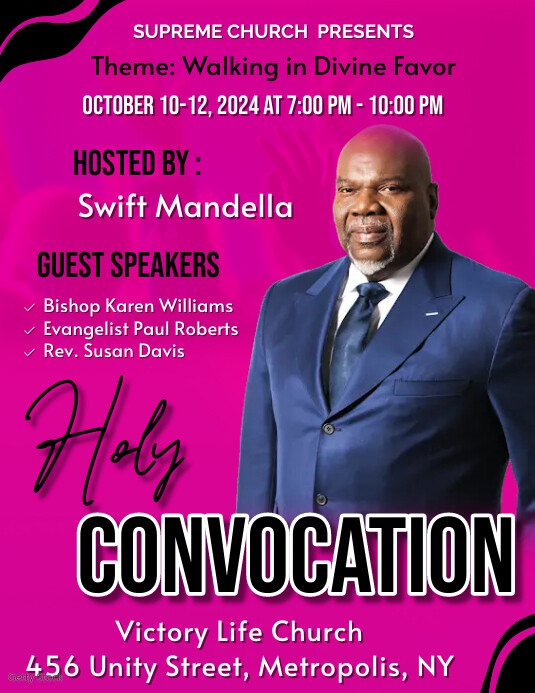 Holy Convocation Flyer Template | PosterMyWall