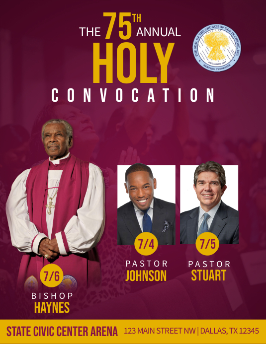 Holy Convocation Flyer Template | PosterMyWall