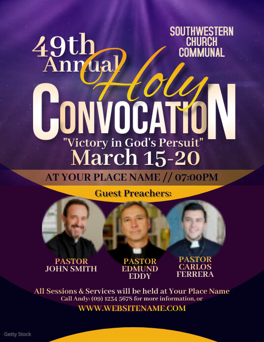 Holy Convocation Flyer Template | PosterMyWall