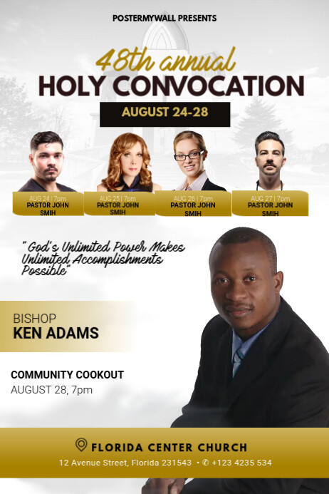 holy convocation Flyer Template | PosterMyWall