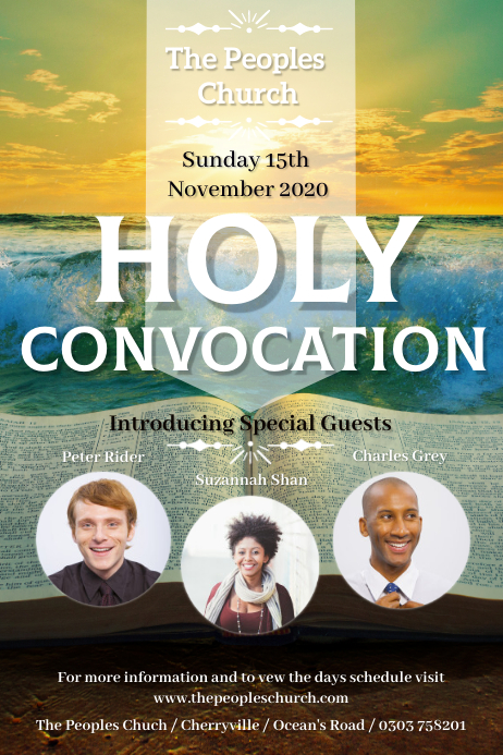 Holy Convocation Poster Template | PosterMyWall