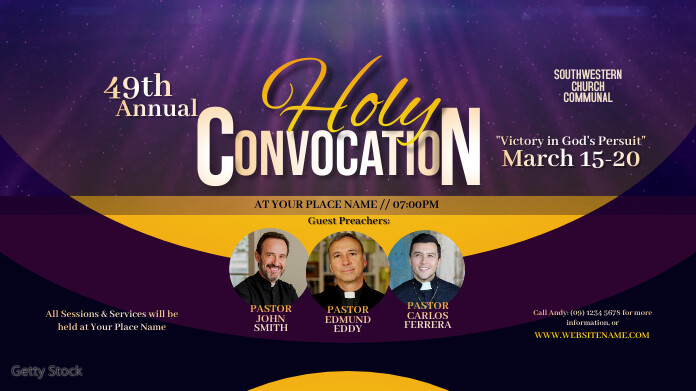 Holy Convocation Twitter Post Template | PosterMyWall